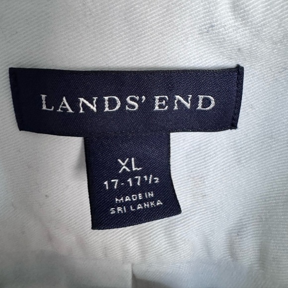 Land’s End Oxford Button Down White Long Sleeve Shirt 100% Cotton - Picture 6 of 9